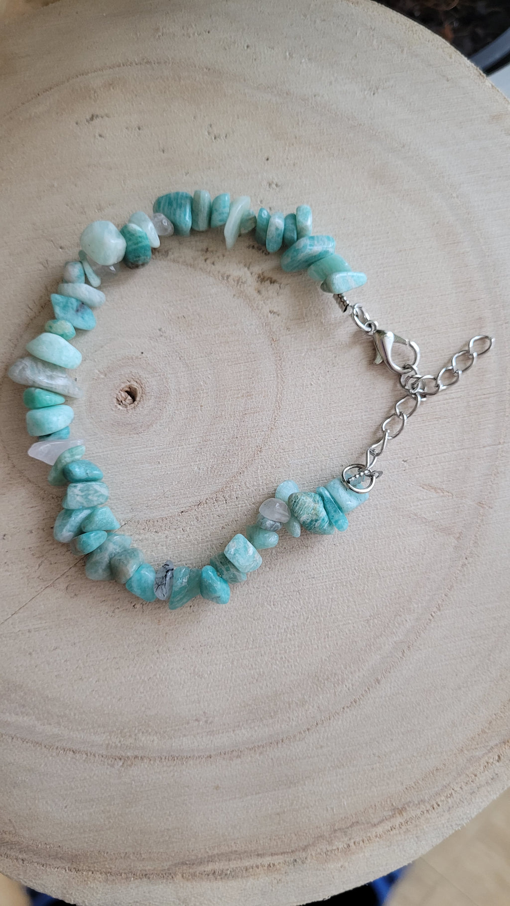 Collier chips amazonite