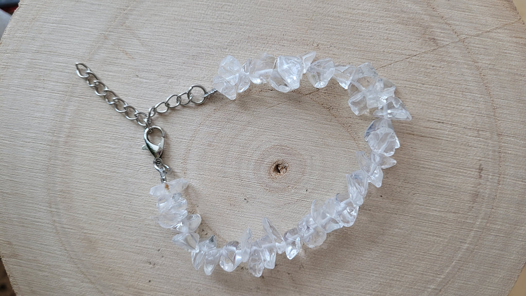 Bracelet chips en quartz clair