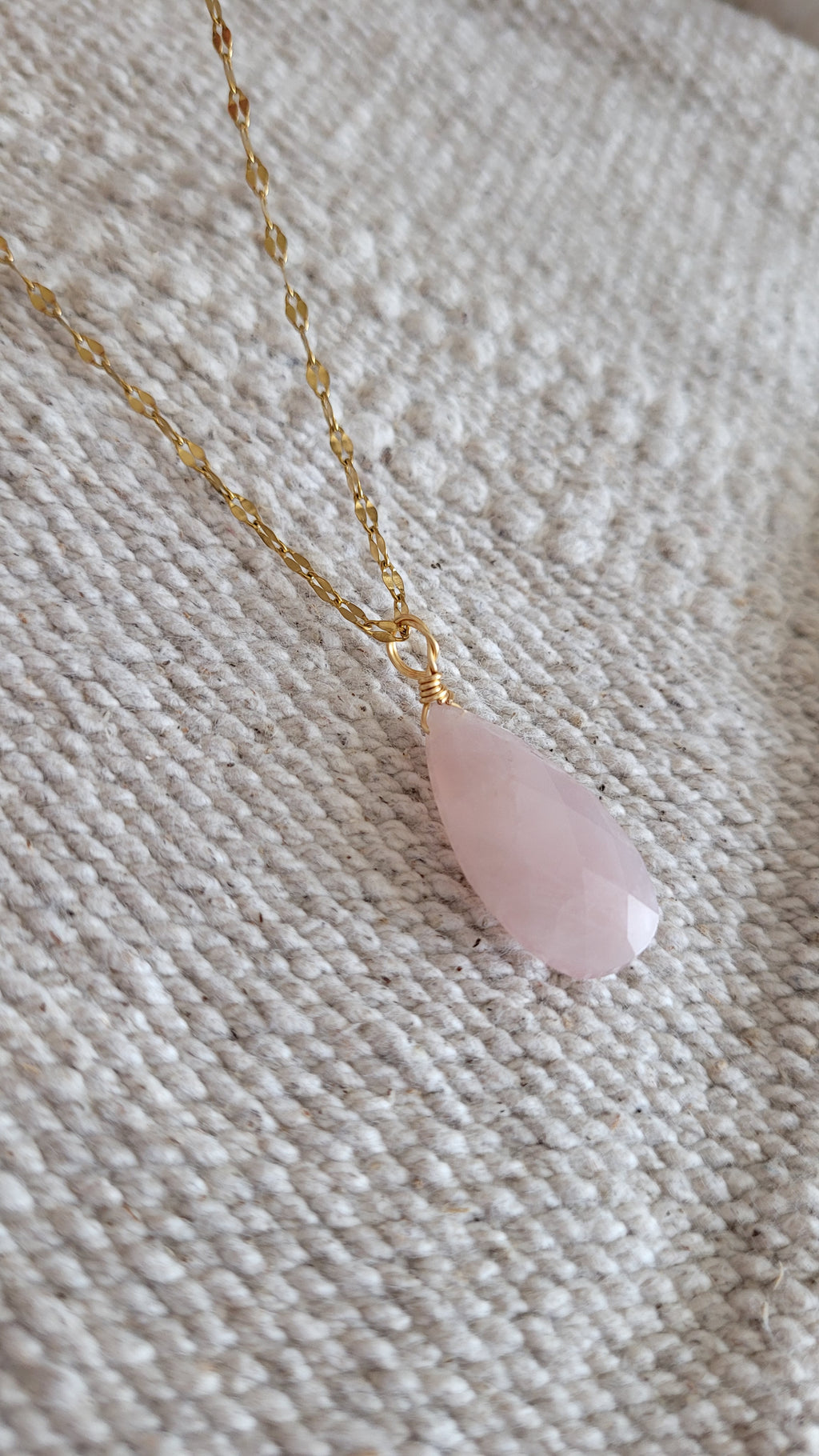 Collier quartz rose