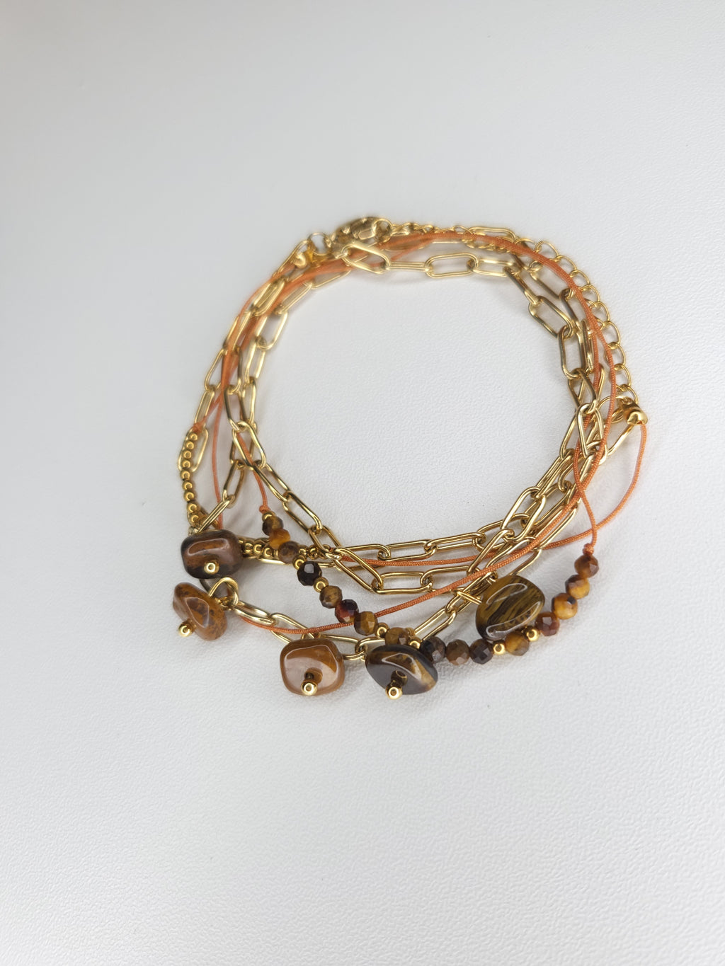 Bracelet/ collier Bali œil de tigre