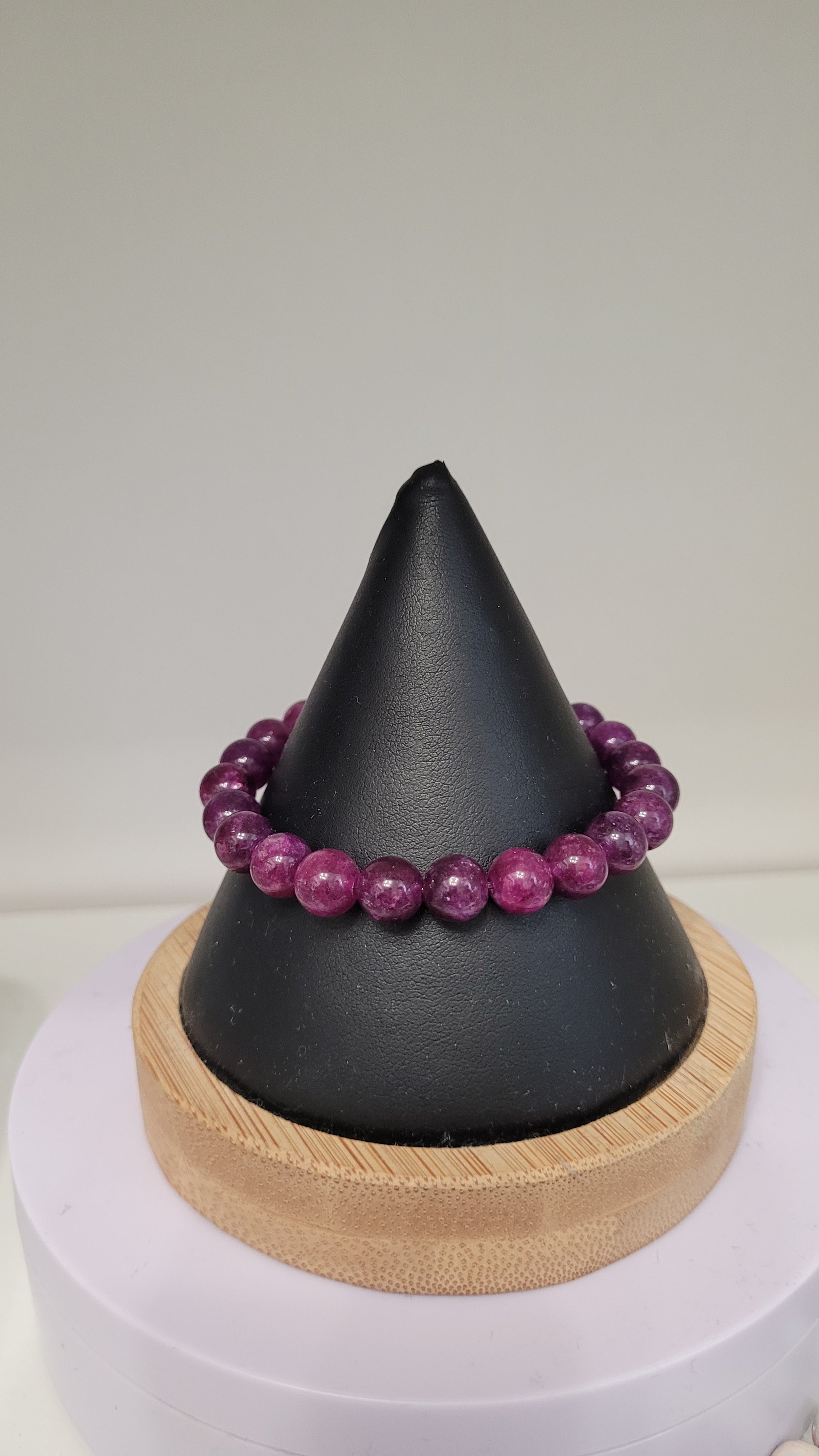 Bracelet en pierre  rubi zoïsite 8mm
