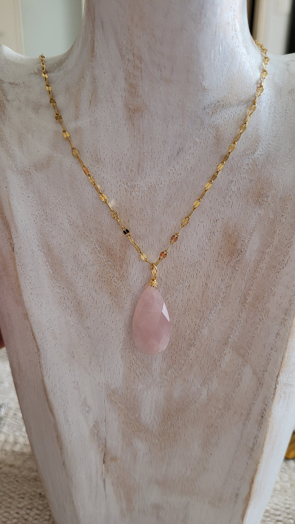 Collier quartz rose