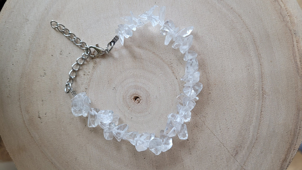 Bracelet chips en quartz clair