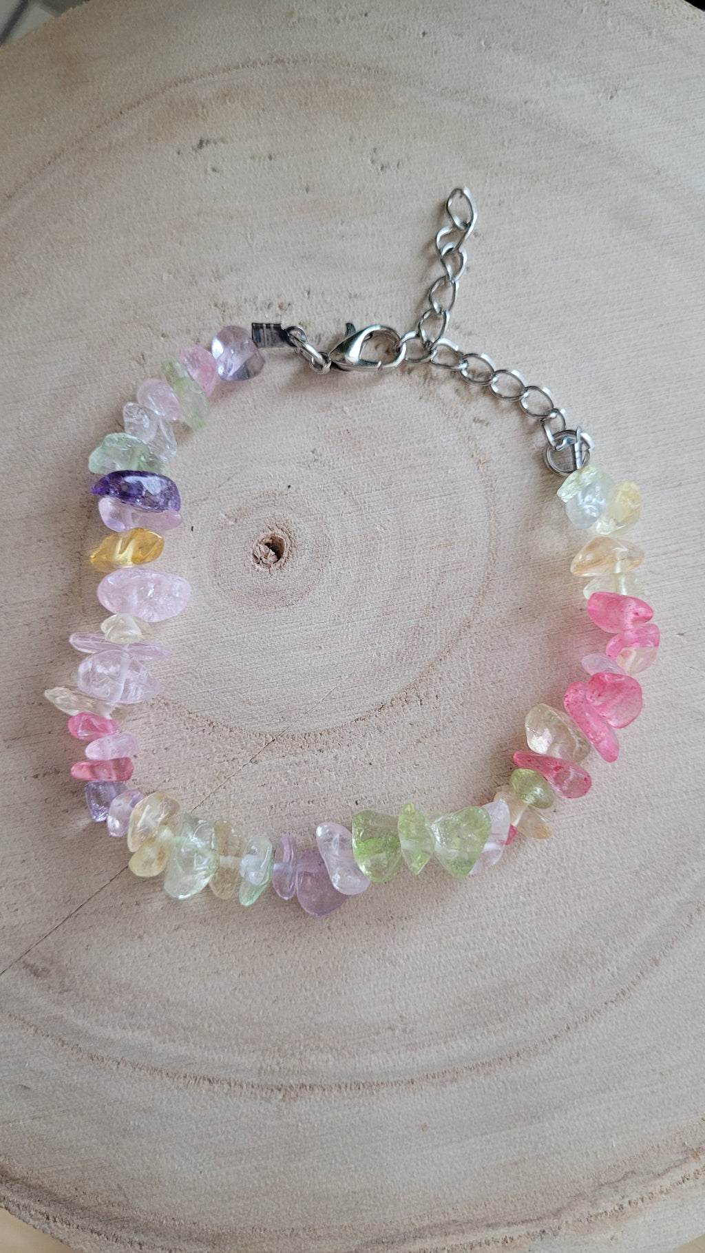 Bracelet chips en fluorite