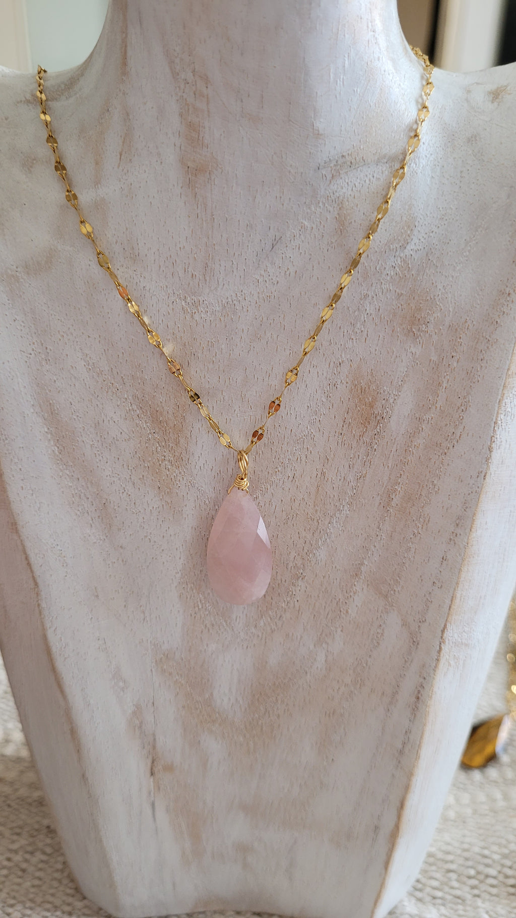 Collier quartz rose