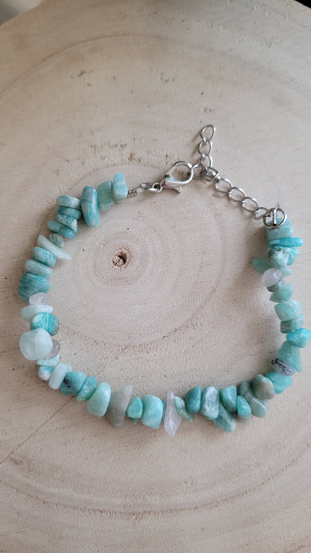 Collier chips amazonite